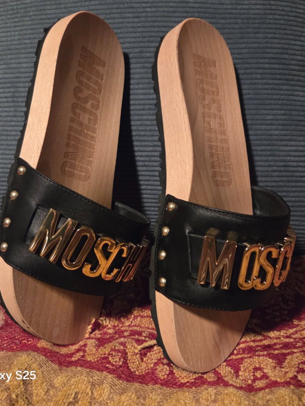 Moschino Wooden Clog Sandals - Picture 4 of 7